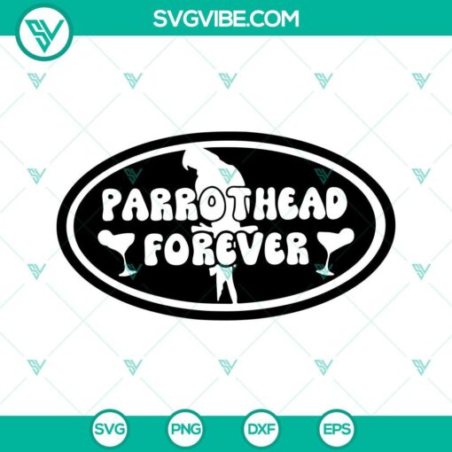 Parrothead Forever SVG download featuring Jimmy Buffett and Parrot Head designs for crafting projects.
