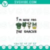 St. Patrick’s Day I’m Here for the Snacks embroidery file with Disney food design, perfect for holiday crafting projects.