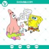 Patrick Star and SpongeBob SquarePants SVG design, download funny SpongeBob SVG images for crafts and digital projects.