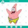 Patrick Star SpongeBob SVG Images for Cricut and Silhouette, DXF, EPS, and PNG Clipart for crafting and design projects.