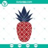 American flag patriotic pineapple SVG images for 4th of July celebrations, with a tropical twist. Great for Independence Day crafts and decorations.