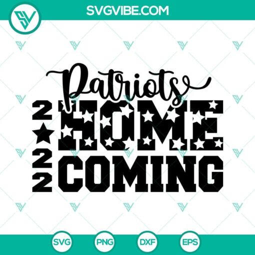 Patriots Homecoming 2022 SVG images for Cricut and Silhouette, featuring American flag, stars, and patriotic elements in DXF EPS PNG formats.