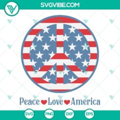 Peace Love America SVG Download Bundle, 4th Of July SVG Images, Patriotic SVG Images 2