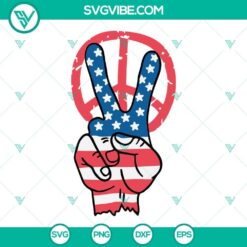Peace Love USA SVG design with 4th of July and Independence Day elements, Fourth themed digital image perfect for crafts.