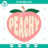 Peachy, Kawaii fruit SVG images for Valentine's Day. Funny SVG download featuring cute peach design.