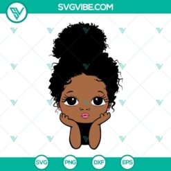 Peekaboo Afro Puff Girl SVG Files Bundle, Peekaboo Black Girl SVG Image PNG 3