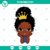 Peekaboo girl with puff afro SVG images bundle, Little Princess SVG images for crafts and projects.