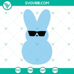 Peep SVG with sunglasses, stylish Easter Peep design, cool vibe for digital crafting projects.