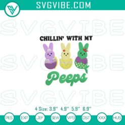 Peeps Disney Princess embroidery design, Chillin With My Peeps pattern for digital download. Perfect for Disney fans.