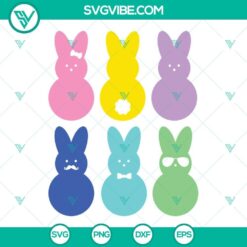 Easter Peeps SVG Download featuring colorful Peeps Clipart perfect for holiday crafts and projects.