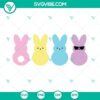 Peeps SVG Download with Marshmallow Bunnies for Easter - Easter Peep SVG Files for Craft Projects.