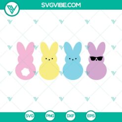 Peeps SVG Download with Marshmallow Bunnies for Easter - Easter Peep SVG Files for Craft Projects.