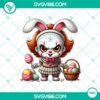 Pennywise as Easter Bunny character design, creepy Easter Day PNG file for download.