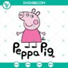 Peppa Pig preschool cartoon character SVG design for crafting projects. High-quality PNG and DXF file formats available.
