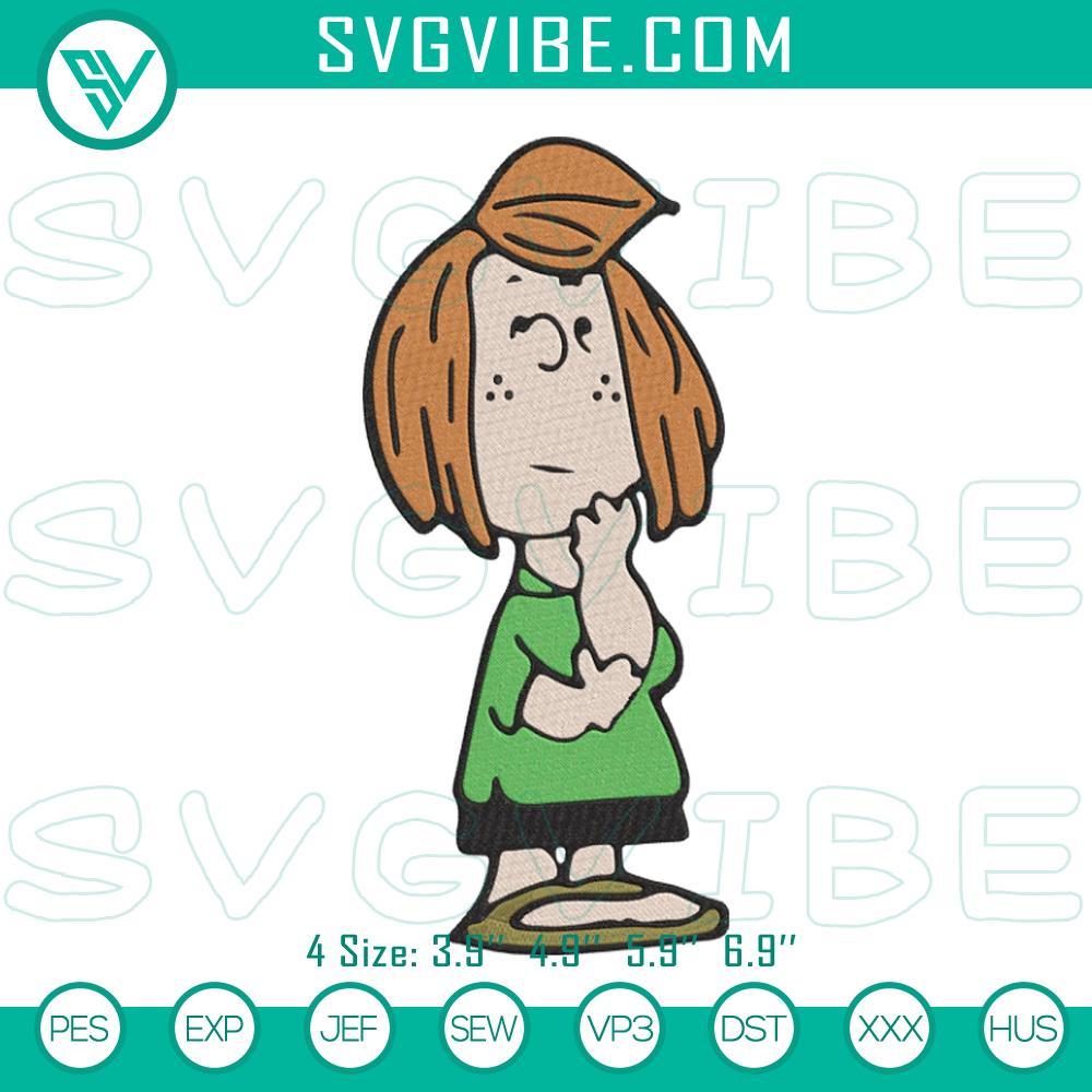 peppermint-patty-machine-embroidery-designs-snoopy-cartoon-character-embroidery-files-mockup.jpg Peppermint Patty machine embroidery design featuring Peanuts cartoon character in digital file format for crafting projects.