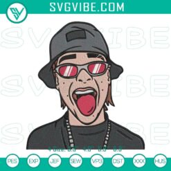 Peso Pluma Embroidery Designs featuring Mexican music artist, suitable for machine files. Great for Mexican music fans and embroidery enthusiasts.