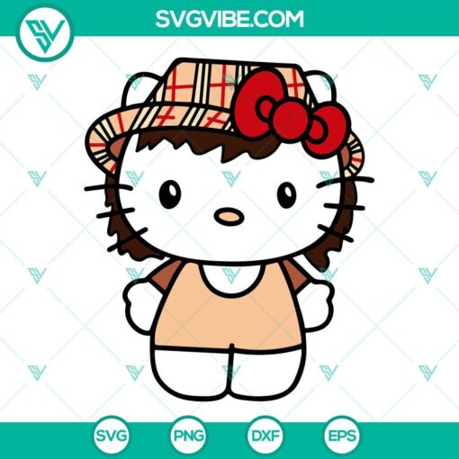 Peso Pluma Hello Kitty SVG design for Cricut, PNG, DXF, and EPS files. Downloadable and versatile for various projects.