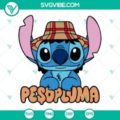 Peso Pluma Stitch SVG File with Lilo, Funny PNG DXF design for digital crafting projects.