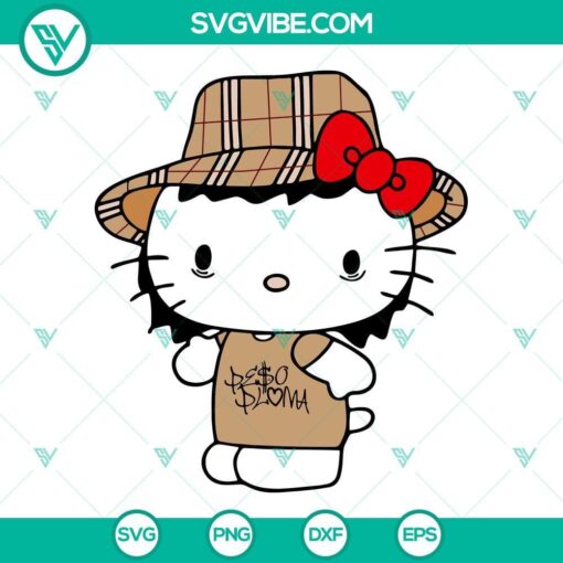 Peso Pluma Kitty SVG bundle with signature design, unique and versatile for crafting projects.