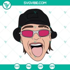 Peso Pluma SVG file depicting a unique head and face design in detailed SVG format for crafting.