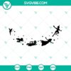 Peter Pan, Tinker Bell, and Flying to the Netherlands SVG design with intricate fairy tale elements for crafting projects.