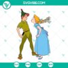 Peter Pan, Wendy, and Tinkerbell SVG files with DXF, EPS, and PNG formats for Cricut and Silhouette machines. Ideal for Disney crafting projects.