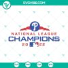 Philadelphia Phillies 2022 National League Champions SVG logo in red, white, and blue with baseball elements for digital use.