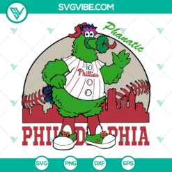 Philadelphia Phillies Phanatic Svg, Phillies Baseball Svg with fun and vibrant design, perfect for fans.