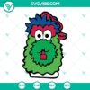 Phillie Phanatic SVG files, Philadelphia baseball mascot design for crafting projects, baseball fans.