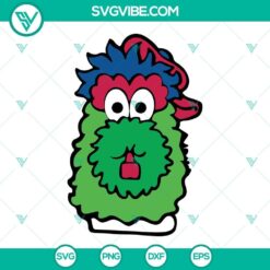 Phillie Phanatic SVG files, Philadelphia baseball mascot design for crafting projects, baseball fans.
