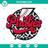 Phillies baseball lightning bolt SVG design with Philadelphia Phillies logo, perfect for sports-themed projects or fan merchandise.