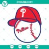 Phillies baseball themed SVG files for download, featuring Phillies P logo and baseball elements. Great for crafts and projects.