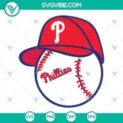 Phillies baseball themed SVG files for download, featuring Phillies P logo and baseball elements. Great for crafts and projects.