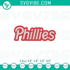 Philadelphia Phillies Embroidery File, Phillies Baseball Embroidery