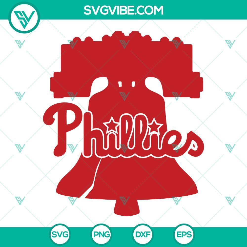 Phillies Liberty Bell SVG, Philadelphia Baseball SVG, Red Bell Phillies SVG Philadelphia Phillies Liberty Bell SVG images for baseball fans, featuring a red bell design. Perfect for crafting projects or fan merchandise.
