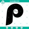 Philadelphia Phillies P logo in SVG, PNG, DXF, EPS formats for Cricut. Vector clipart for crafting and digital design.