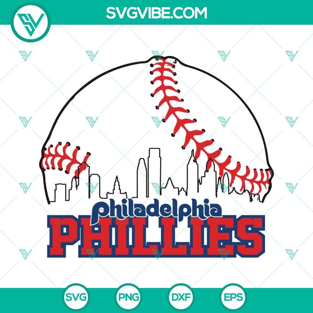 Phillies SVG Images, Baseball Team SVG File, Philadelphia Phillies Baseball Philadelphia Phillies baseball team SVG images for download, featuring team logos and designs. Perfect for baseball fans and craft projects.