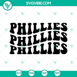 Phillies SVG file with Philadelphia Phillies baseball design elements for crafting and DIY projects.