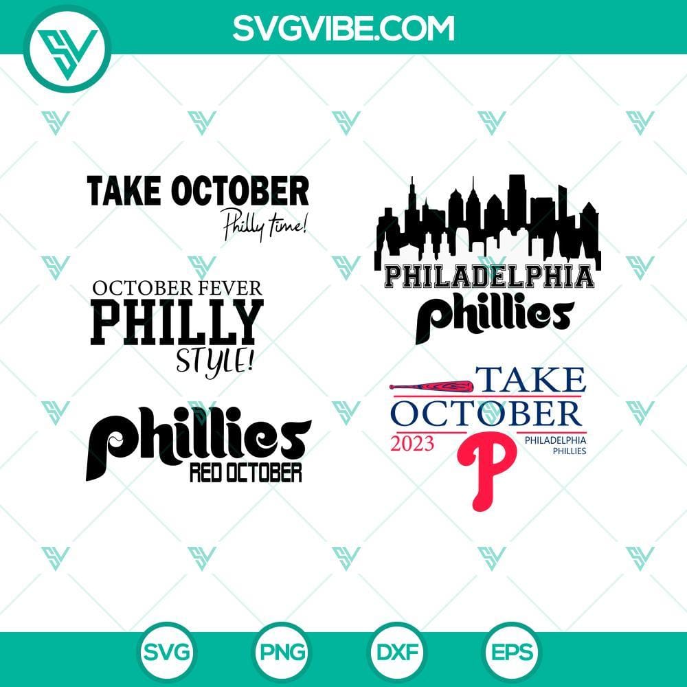 Phillies Take October SVG Bundle, Philadelphia Phillies SVG, Red October SVG Phillies Take October SVG Image Bundle, Philadelphia Phillies SVG Image, Red 4