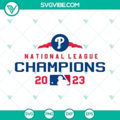Phillies World Series 2023 Champions SVG image with Phillies Baseball SVG files, perfect for baseball fans and crafting projects.