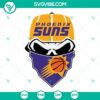 Phoenix Suns basketball skull SVG design, perfect for download. Suns SVG file with a unique and stylish sports theme.