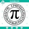 Pi logo and 3.14 number SVG download for Mathematics, Pi Day celebration. PNG and DXF files included.