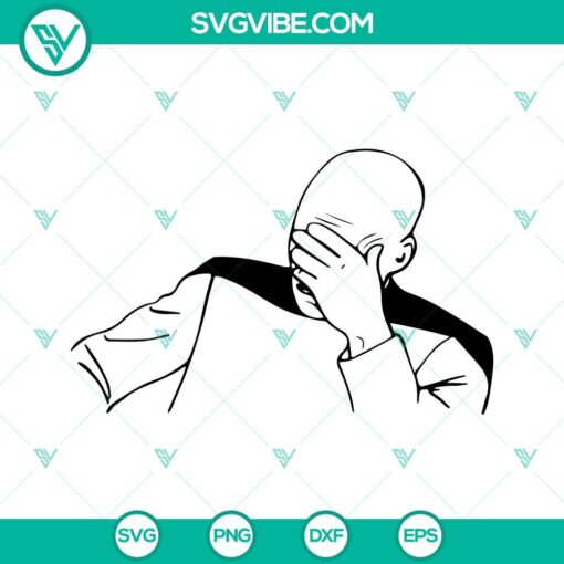 Star Trek Picard SVG digital file with PNG, DXF, EPS formats for download. Perfect for Star Trek fans.