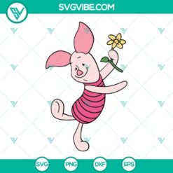 Piglet Winnie The Pooh SVG images for Cricut and Silhouette, featuring vectors in DXF, EPS, and PNG formats for crafting.