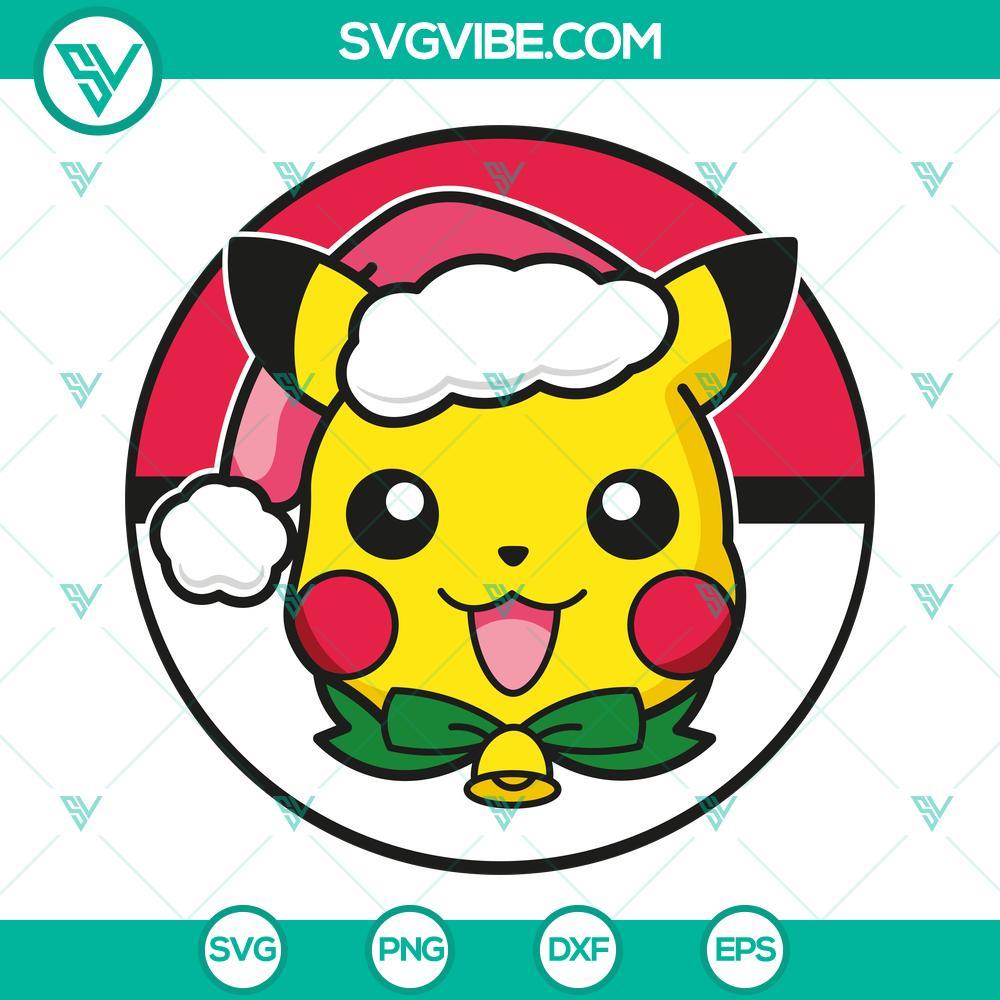 pikachu-christmas-santa-hat-svg-pokemon-christmas-svg-png-dxf-eps-for-cricut-silhouette-cameo-7-mockup.jpg Pikachu Christmas Santa Hat SVG, Pokemon Christmas SVG Image with PNG and DXF formats for holiday crafting projects.
