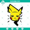 Pikachu face SVG digital download for Pokemon anime fans - PNG, DXF, EPS included.