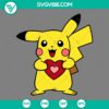 Pikachu Heart and Valentine’s Day themed SVG design perfect for crafting and Valentine's projects.
