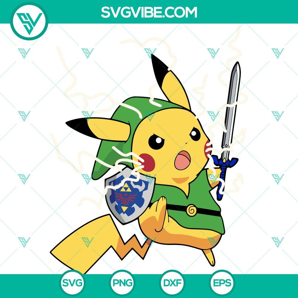 Pikachu Legend Of Zelda SVG, Pokemon The Legend Of Pikachu SVG PNG DXF EPS Pikachu Legend Of Zelda SVG file with Pokemon design, perfect for crafting projects. PNG, DXF, and EPS formats.
