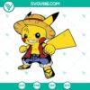 Pikachu Luffy and One Piece crossover design - SVG file for Pikachu and Luffy from Pokemon and One Piece series. Great for crafting projects.
