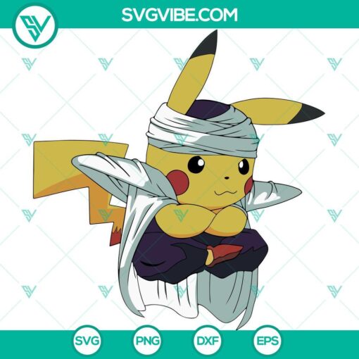 Pikachu Piccolo Dragon Ball character vector images in SVG, PNG, DXF, and EPS formats for digital use.
